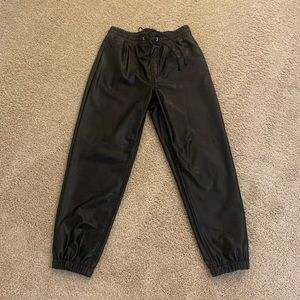 Express Faux Leather Joggers pants